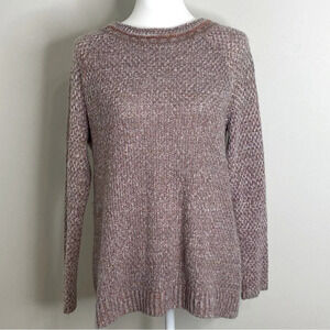 HINGE Sweater Womens Faux Wrap V-Neck Back Long Sleeve Lightweight Cozy …